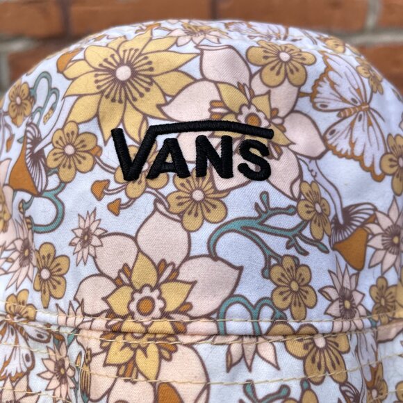 [SOLD on Curtsy] Vans Floral Mushroom 70s Print Bucket Hat Size Small/Medium - Picture 4 of 6